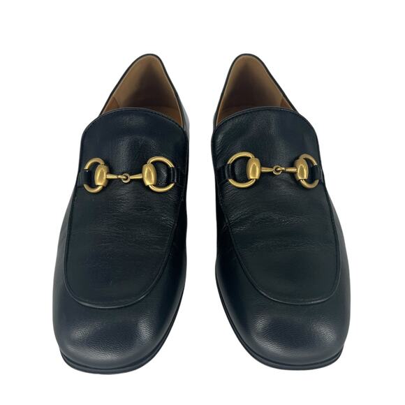 Gucci Goatskin Horsebit Quentin Convertible Mid-Heel Loafers Black - Picture 9 of 16
